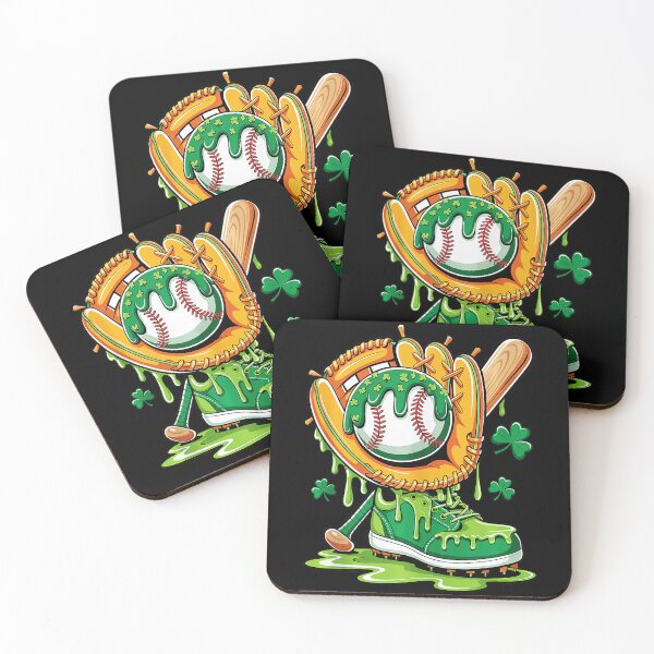 Item preview, St Patrick’s Day Baseball Glove Shamrock Drip Sports  designed and sold by miaa-artistshop.