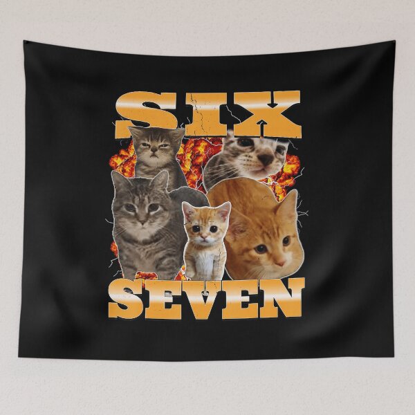 Item preview, Six Seven Funny Cat Meme Chaos Kitten  designed and sold by tadmercado.