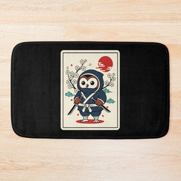 Item preview, Cute Ninja Owl Samurai Japanese Style Cartoon designed and sold by JordynLadukeg65.