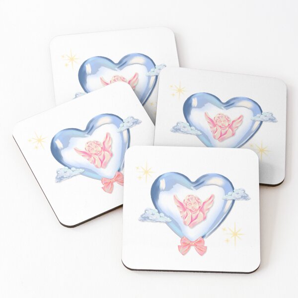 Item preview, Holographic Pink Angel Heart With Sparkles Design designed and sold by Lemonilla.