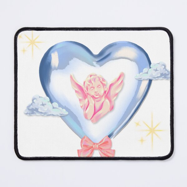 Item preview, Holographic Pink Angel Heart With Sparkles Design designed and sold by Lemonilla.