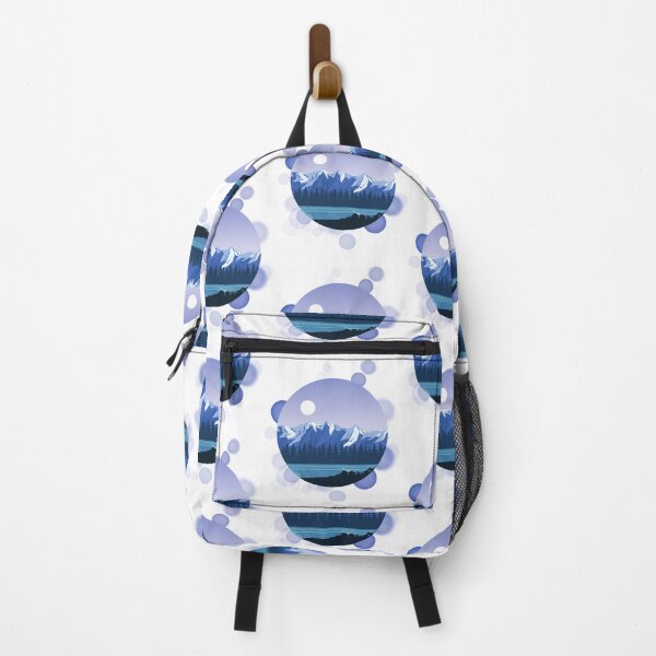 Item preview, Mountains Landscape with a Glowing Moon - Nature Illustration designed and sold by iamKRUK.