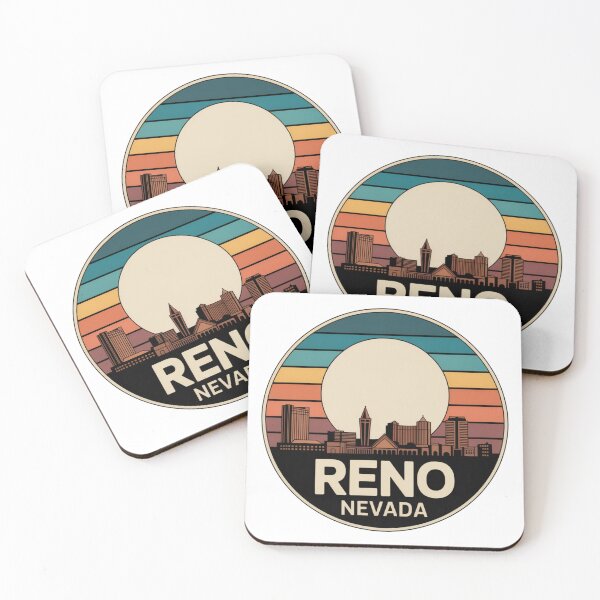 Artikelvorschau, Reno, Nevada: Sunset Skyline Badge entworfen und verkauft von CircinusStore.