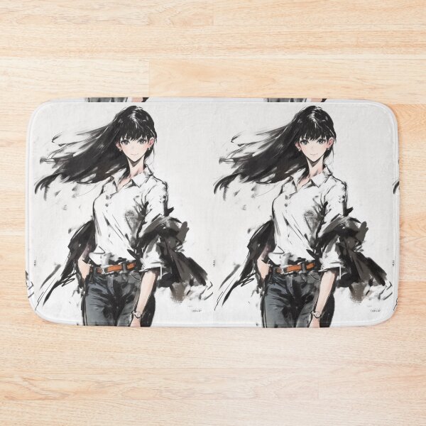 Item preview, Ink Elegance – Minimal Anime Girl designed and sold by EchoWave11.