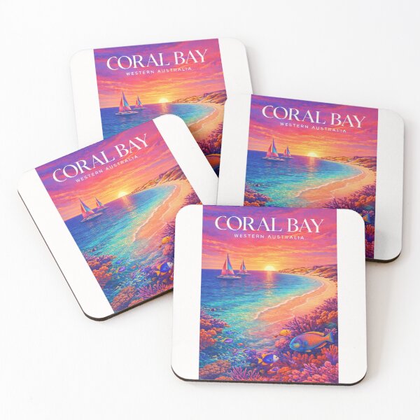 Item preview, Coral Bay Ningaloo Reef Sunset Coral Coast Western Australia Seascape designed and sold by Places On Earth.