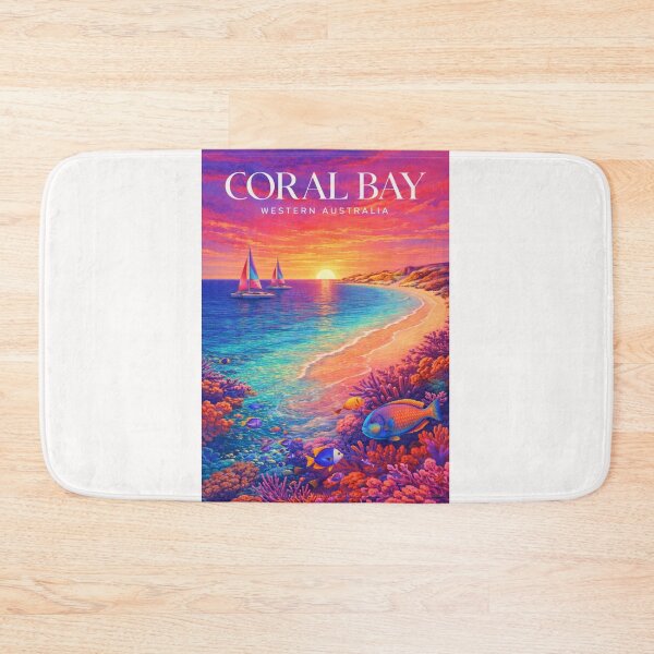 Item preview, Coral Bay Ningaloo Reef Sunset Coral Coast Western Australia Seascape designed and sold by Places On Earth.