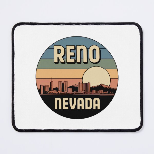 Item preview, Reno Nevada: Retro Blue Green Tan Sunset Mountain Skyline designed and sold by CircinusStore.