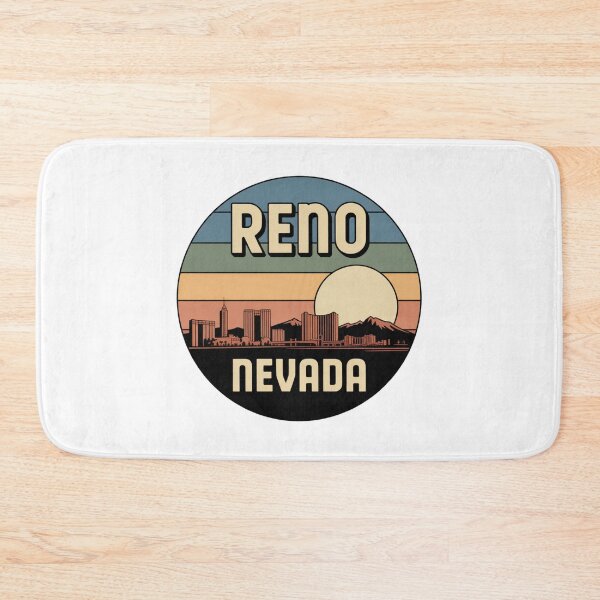 Item preview, Reno Nevada: Retro Blue Green Tan Sunset Mountain Skyline designed and sold by CircinusStore.