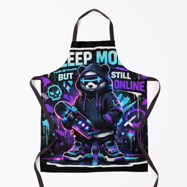 Item preview, Sleep Mode But Still Online Panda – Neon Streetwear Gamer Sticker.. designed and sold by ZenGrowth4.