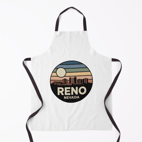 Item preview, Reno Nevada: Blue Green Yellow Sunset Skyline Badge designed and sold by CircinusStore.