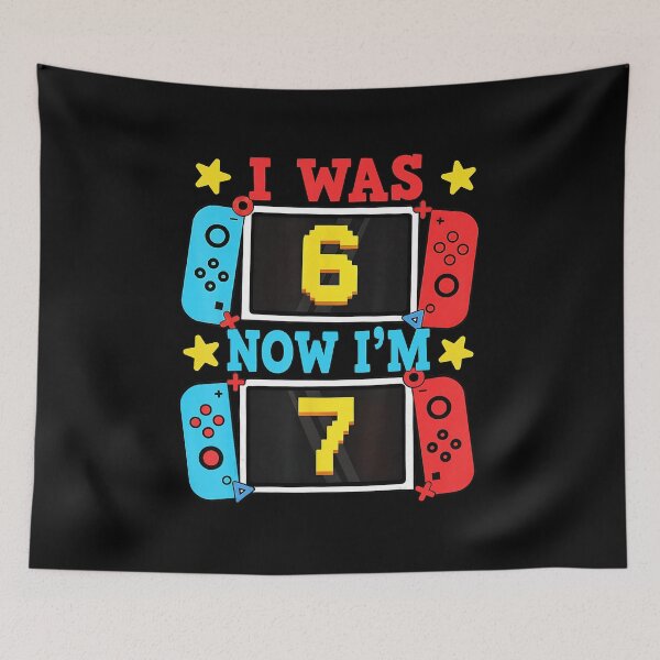 Item preview, I Was 6 Now I’m 7 Gamer Birthday Level Up  designed and sold by FGTV2021.