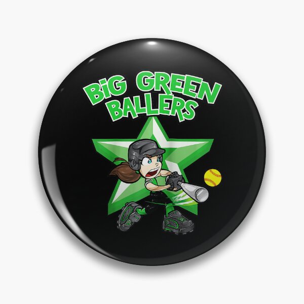 Item preview, Big Green Ballers Softball Girl Player Cartoon Sports  designed and sold by miaa-artistshop.
