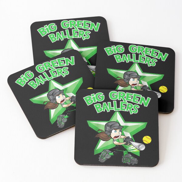 Item preview, Big Green Ballers Softball Girl Player Cartoon Sports  designed and sold by miaa-artistshop.