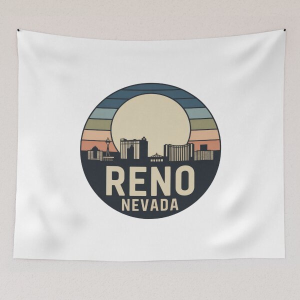 Artikelvorschau, Reno, Nevada: Abzeichen für den grün-orangenen Sonnenuntergang am Horizont entworfen und verkauft von CircinusStore.