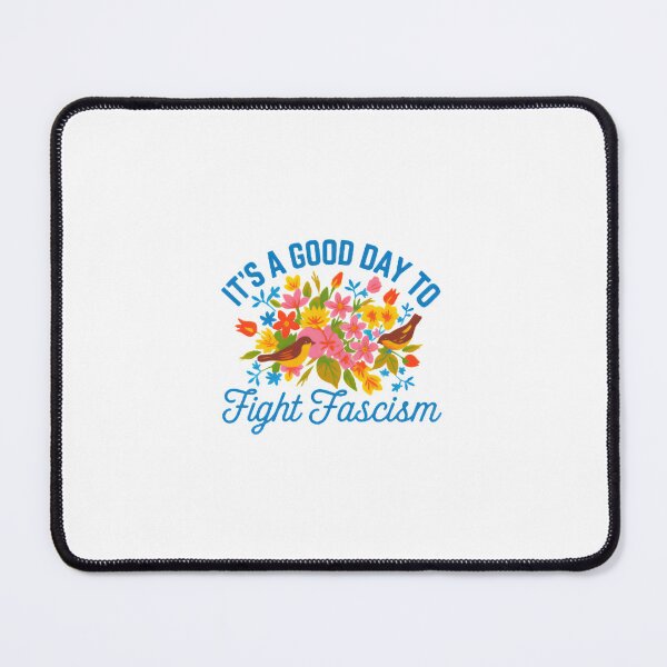 Item preview, It’s a Good Day to Fight Fascism — Retro Floral Folk Art Peace Illustration designed and sold by Colorful-Garden.
