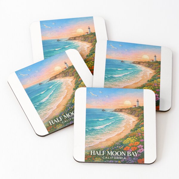Item preview, Half Moon Bay Coastal Cliffs Pacific Ocean California Sunset Coastline designed and sold by Places On Earth.