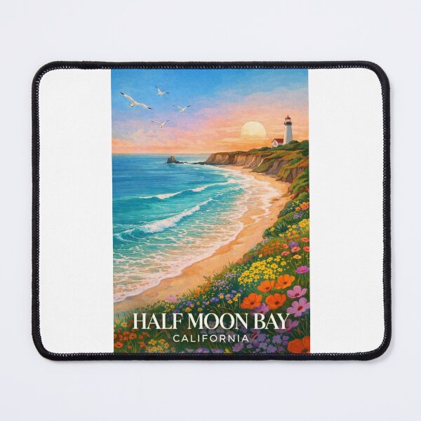 Item preview, Half Moon Bay Coastal Cliffs Pacific Ocean California Sunset Coastline designed and sold by Places On Earth.