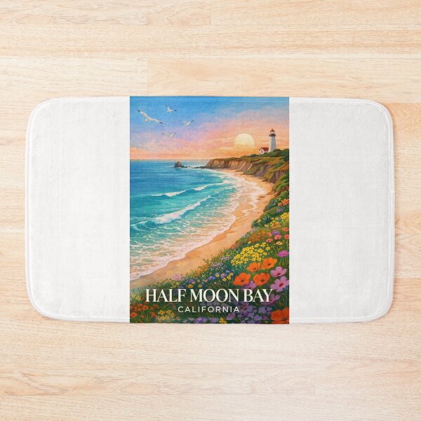 Item preview, Half Moon Bay Coastal Cliffs Pacific Ocean California Sunset Coastline designed and sold by Places On Earth.