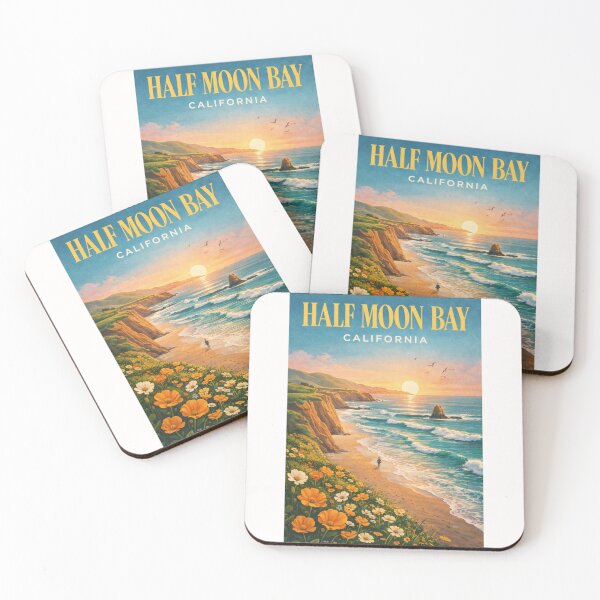 Item preview, Half Moon Bay Pacific Coast Highway Cliffs California Ocean Sunset View designed and sold by Places On Earth.