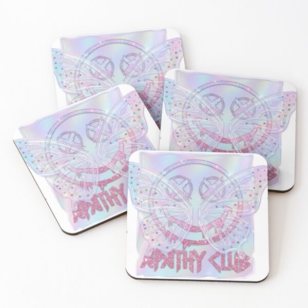 Item preview, Apathy Club Y2K Aesthetic Butterfly Glitter Smiley Face Melting designed and sold by LIVE_FREE.