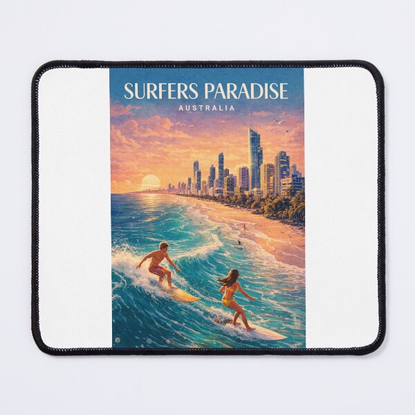 Item preview, Surfers Paradise Skyline Gold Coast Skyline Queensland Australia Beach Sunset designed and sold by Places On Earth.