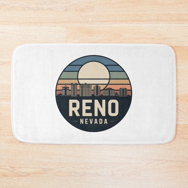 Item preview, Reno Nevada: Blue Sunset Skyline Badge designed and sold by CircinusStore.