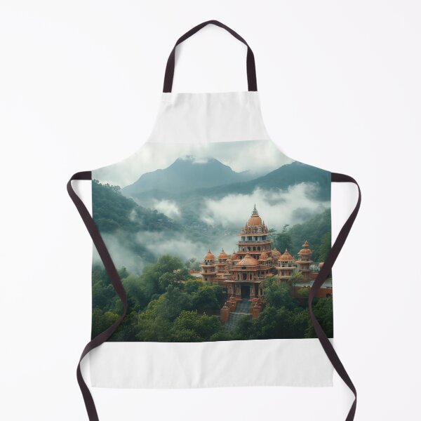 Item preview, Mystical Temple in the Rishikesh Mountains designed and sold by Sticker-lab-co.