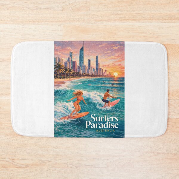Item preview, Surfers Paradise Gold Coast Queensland Skyline Beach Sunset Australia designed and sold by Aryabek.