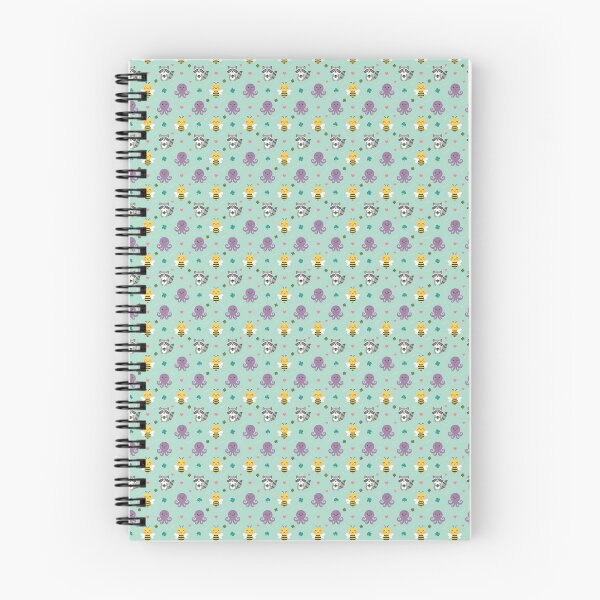 Item preview, Cute Kawaii Animal Friends Seamless Pattern designed and sold by Snout & Shout..