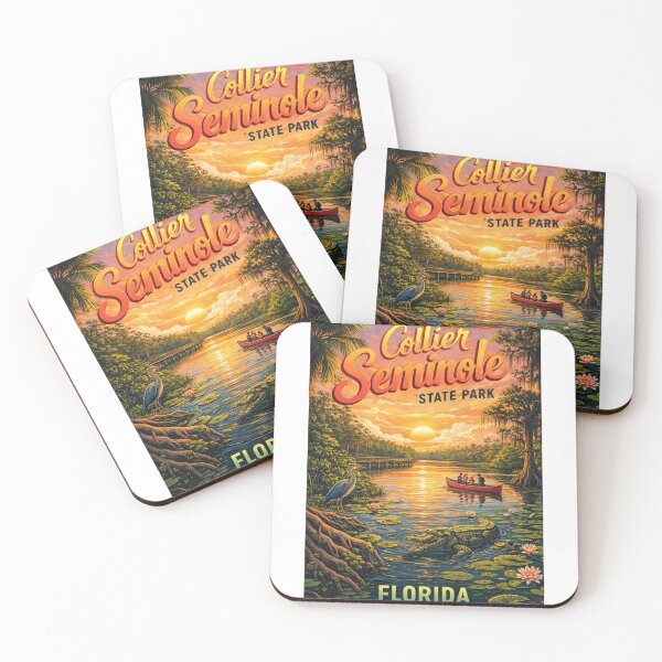 Item preview, Collier Seminole State Park Everglades Florida Mangrove Sunset River Scene designed and sold by Aryabek.