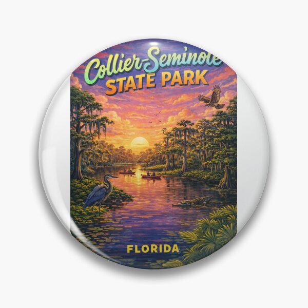 Item preview,  Collier Seminole State Park Everglades Wildlife River Florida Sunset View designed and sold by Aryabek.