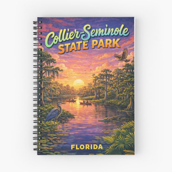 Item preview, Collier Seminole State Park Everglades Wildlife River Florida Sunset View designed and sold by Aryabek.