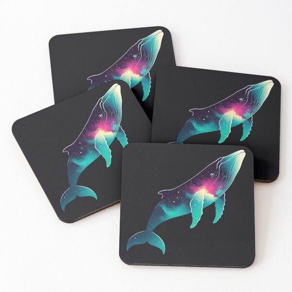 Item preview, Space Whale Galaxy Silhouette – Cosmic Humpback – Surreal Nebula Art designed and sold by Phetuvov.