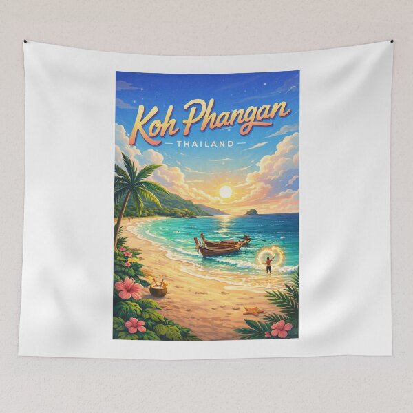 Item preview, Koh Phangan Gulf of Thailand Beach Sunset Haad Rin Tropical Coast designed and sold by Aryabek.
