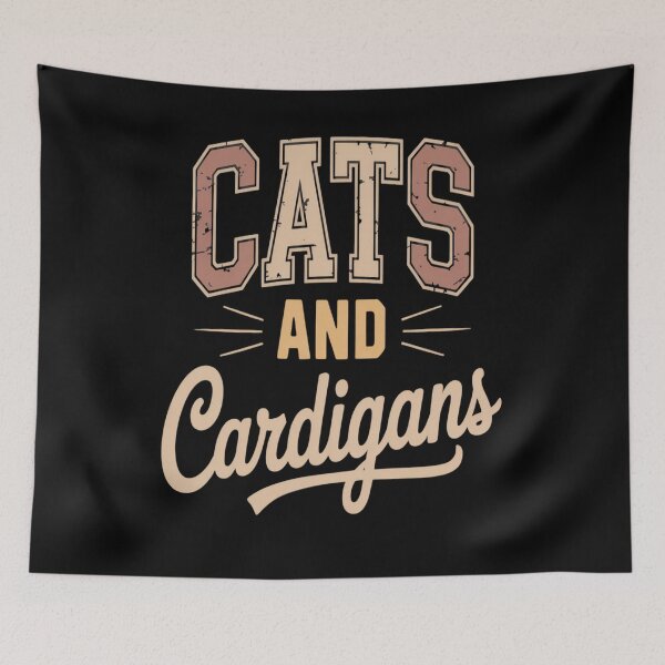 Item preview, Cats and Cardigans - Cozy Cat - Mom Fall - bookish cat - cute cat mom designed and sold by JansenGS.