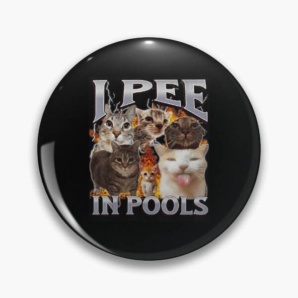 Item preview, I Pee In Pools Funny Cat Meme Chaotic Humor designed and sold by tadmercado.