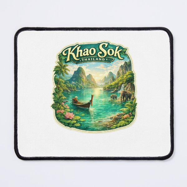 Item preview, Khao Sok National Park Surat Thani Limestone Mountains Cheow Lan Lake Thailand designed and sold by Aryabek.
