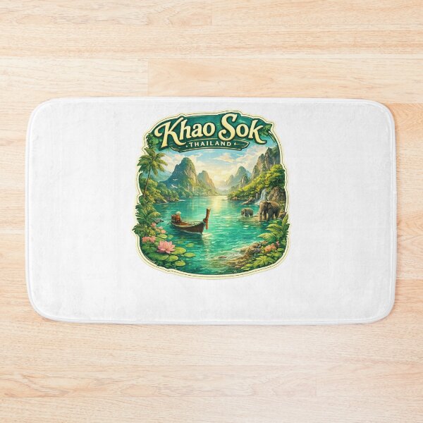 Item preview, Khao Sok National Park Surat Thani Limestone Mountains Cheow Lan Lake Thailand designed and sold by Aryabek.