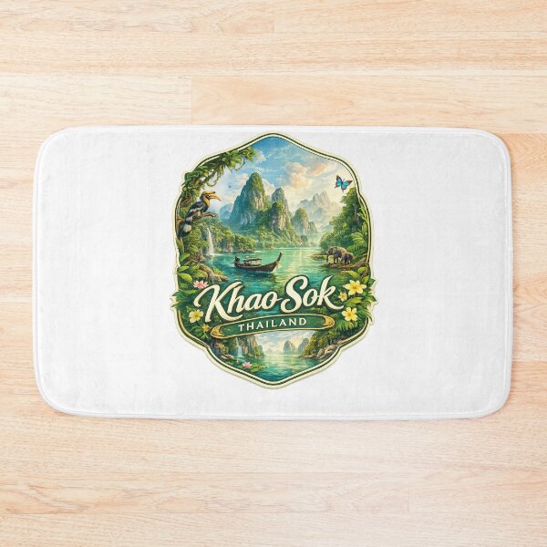 Item preview, Khao Sok National Park Cheow Lan Lake Tropical Rainforest Thailand Landscape designed and sold by Aryabek.
