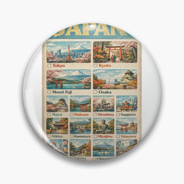Item preview, Japan Travel Destinations Tokyo Kyoto Mount Fuji Osaka Cultural Landmarks designed and sold by Aryabek.