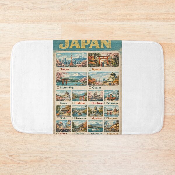 Item preview, Japan Travel Destinations Tokyo Kyoto Mount Fuji Osaka Cultural Landmarks designed and sold by Aryabek.