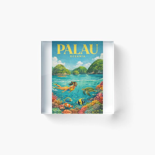 Item preview, Palau Rock Islands Micronesia Coral Reef Pacific Ocean Snorkeling Lagoon designed and sold by Aryabek.