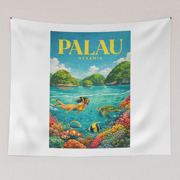 Item preview, Palau Rock Islands Micronesia Coral Reef Pacific Ocean Snorkeling Lagoon designed and sold by Aryabek.