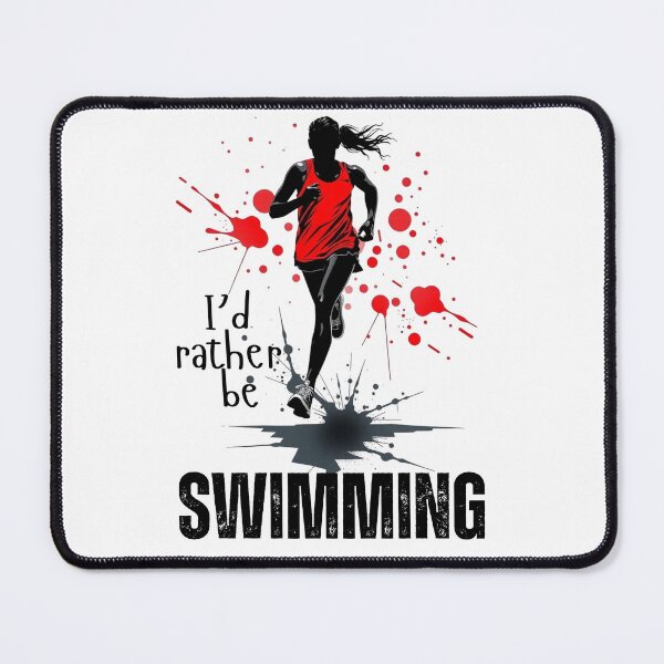 Item preview, I'd Rather Be Swimming | Runner Cross Training Grunge Design designed and sold by Powered By Chlorine.