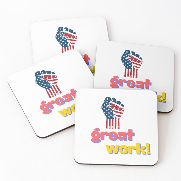 Item preview, Great Work Patriotic Fist Motivation  designed and sold by AestheticByZim.