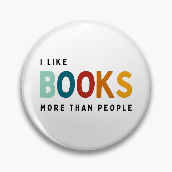 Item preview, I Like Books More Than People - colorful retro typography designed and sold by Whistle-and-Co.