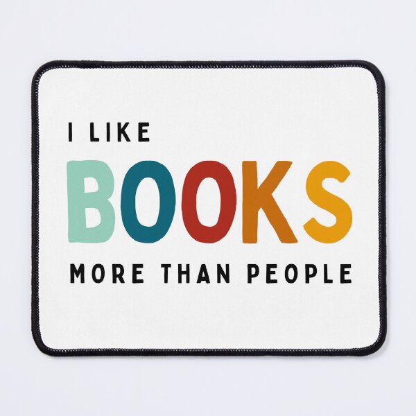 Item preview, I Like Books More Than People - colorful retro typography designed and sold by Whistle-and-Co.