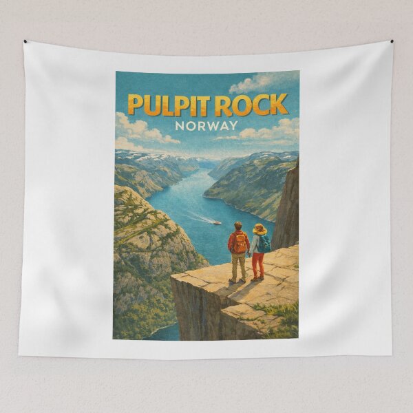 Item preview, Pulpit Rock Lysefjord Preikestolen Norway Scenic Fjord Overlook designed and sold by Aryabek.