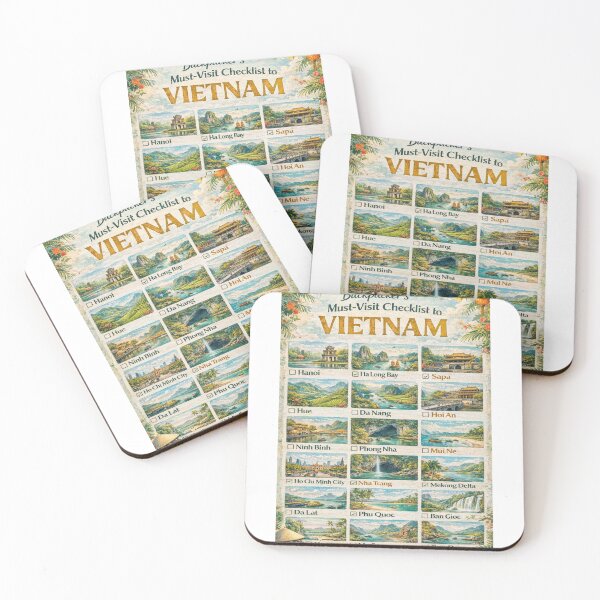 Item preview, Vietnam Travel Destinations Hanoi Ha Long Bay Hoi An Mekong Delta designed and sold by Aryabek.