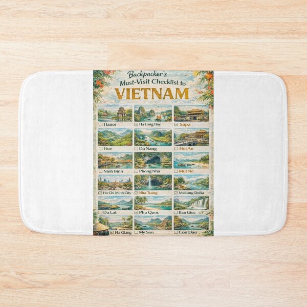 Item preview, Vietnam Travel Destinations Hanoi Ha Long Bay Hoi An Mekong Delta designed and sold by Aryabek.
